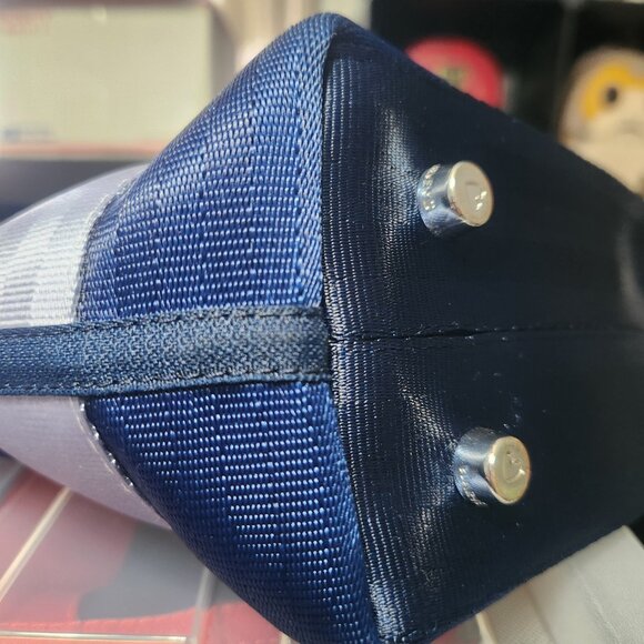 Harveys Seatbelt Seacycle Streamline Tote Denim + Navy EUC - Picture 5 of 7